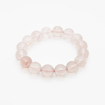 12mm Ice Rose Quartz Bracelet – Serenity in Stone
