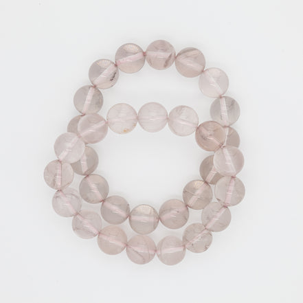 12mm Ice Rose Quartz Bracelet – Serenity in Stone