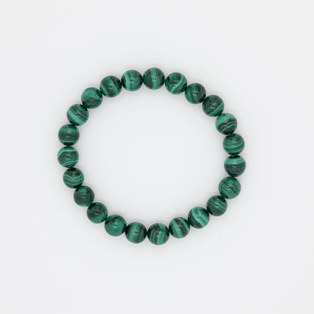 The Gift of Malachite | 8mm Round Bead Bracelet