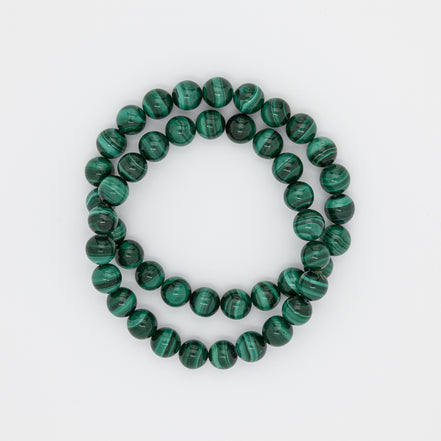 The Gift of Malachite | 8mm Round Bead Bracelet