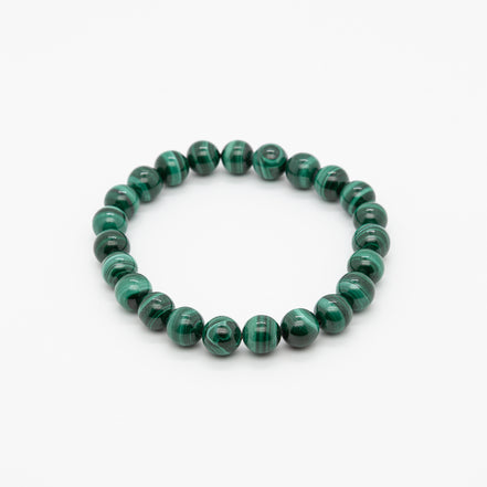 The Gift of Malachite | 8mm Round Bead Bracelet