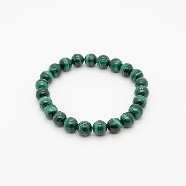 The Gift of Malachite | 8mm Round Bead Bracelet