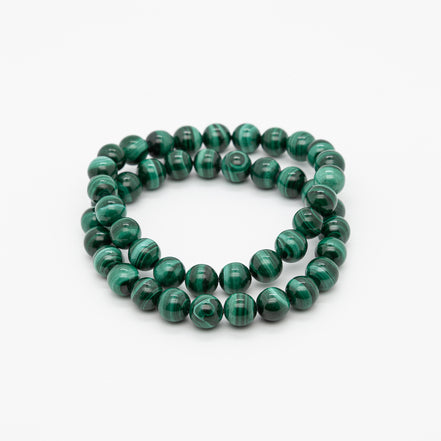 The Gift of Malachite | 8mm Round Bead Bracelet