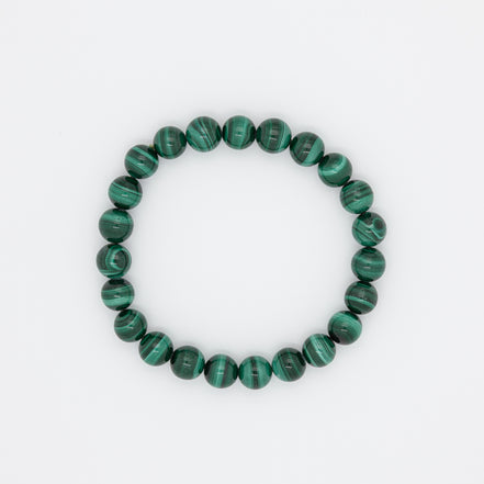 The Gift of Malachite | 8mm Round Bead Bracelet