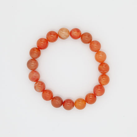 Sun-Kissed Serenity | 10mm Orange Chalcedony Bracelet