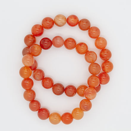 Sun-Kissed Serenity | 10mm Orange Chalcedony Bracelet