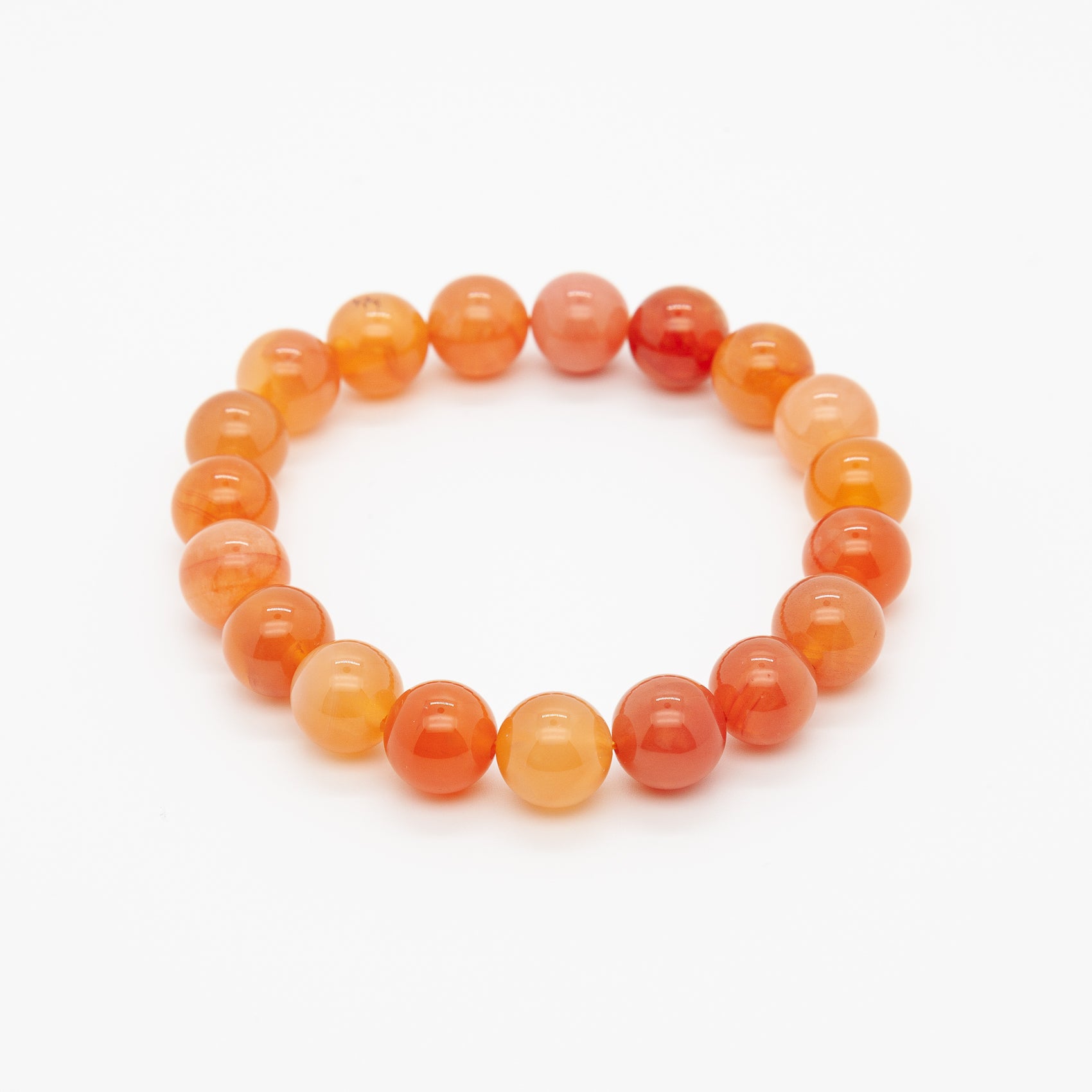 Sun-Kissed Serenity | 10mm Orange Chalcedony Bracelet
