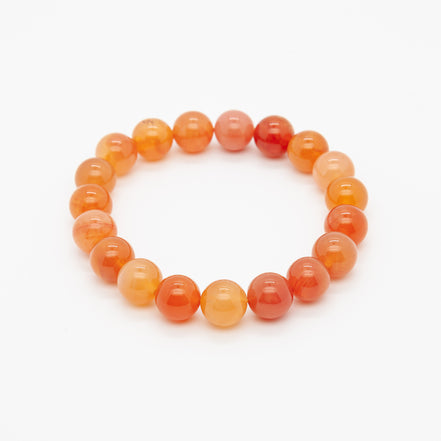 Sun-Kissed Serenity | 10mm Orange Chalcedony Bracelet