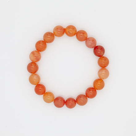 Sun-Kissed Serenity | 10mm Orange Chalcedony Bracelet