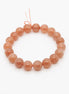 Dark Shade Orange Moonstone Bracelet | 10mm Round Beads