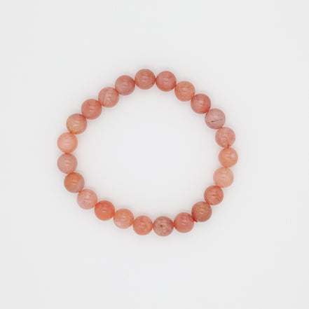Pink Botswana Bracelet | 8mm Round Beads