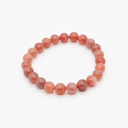 Pink Botswana Bracelet | 8mm Round Beads