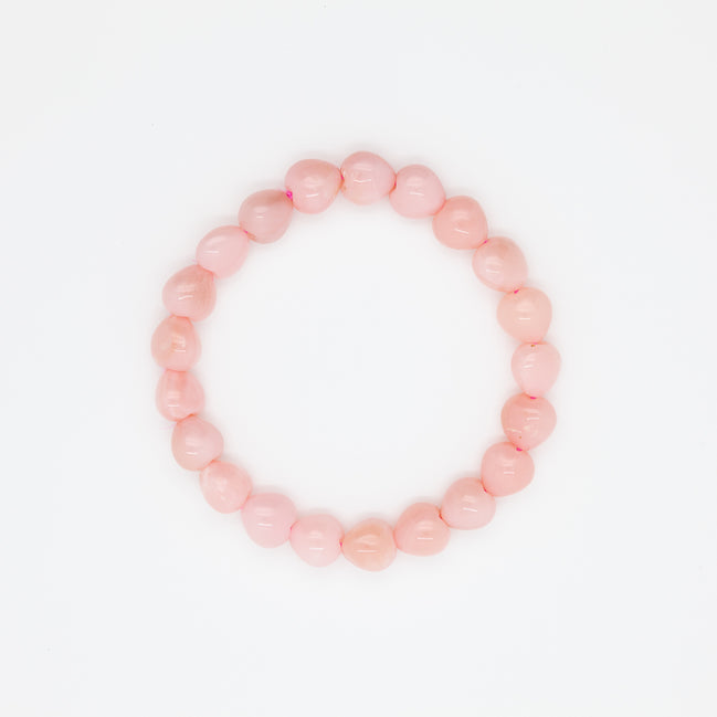 Pink Opal | Stone of Love | 9mm Heart Shape Bracelet