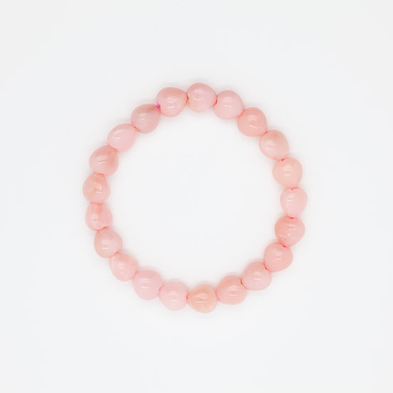 Pink Opal | Stone of Love | 9mm Heart Shape Bracelet
