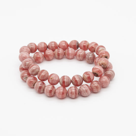 9mm Rhodochrosite Bracelet | The Stone of the Heart