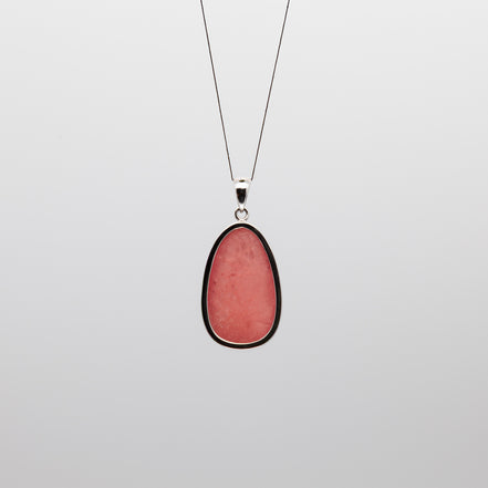 Drop Shape Rhodochrosite Pendant: A Touch of Blushing Elegance