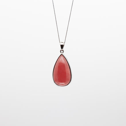 Drop Shape Rhodochrosite Pendant | A Touch of Blushing Elegance