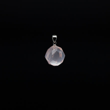 16mm Star Cut Rose Quartz Pendant | Minimalist design, maximum sparkle.