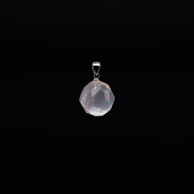 16mm Star Cut Rose Quartz Pendant | Minimalist design, maximum sparkle.