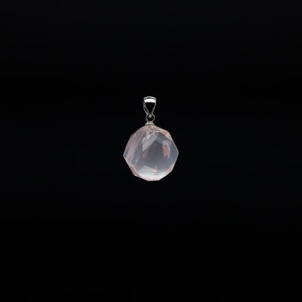 16mm Star Cut Rose Quartz Pendant | Minimalist design, maximum sparkle.