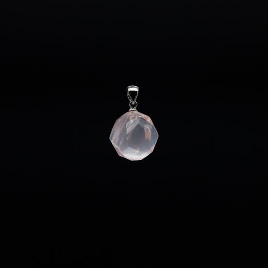 16mm Star Cut Rose Quartz Pendant | Minimalist design, maximum sparkle.