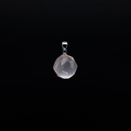 16mm Star Cut Rose Quartz Pendant | Minimalist design, maximum sparkle.
