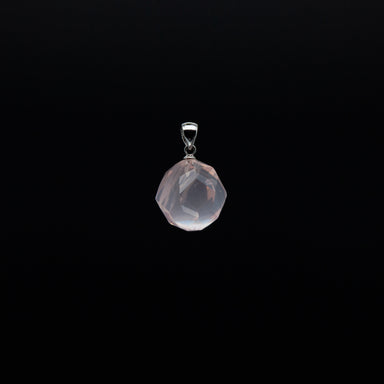 16mm Star Cut Rose Quartz Pendant | Minimalist design, maximum sparkle.