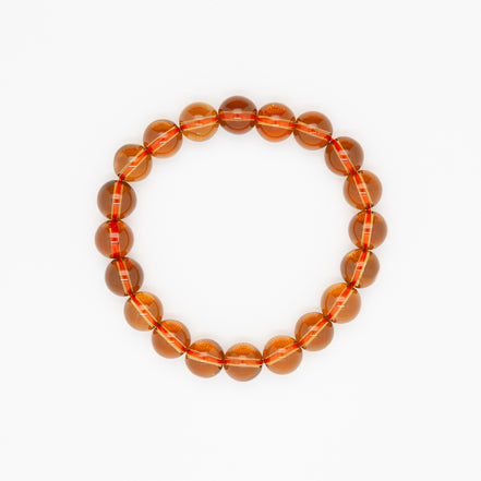 Smoky Quartz Bracelet | 10mm Round Beads