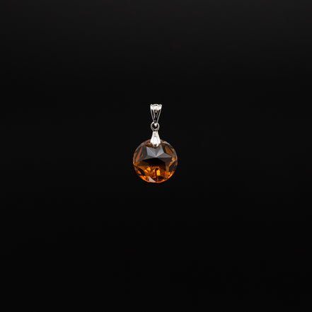 Smoky Quartz Coin Pendant | 14mm | Capture the Essence of Earthy Elegance