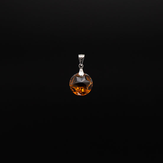 Smoky Quartz Coin Pendant | 14mm | Capture the Essence of Earthy Elegance