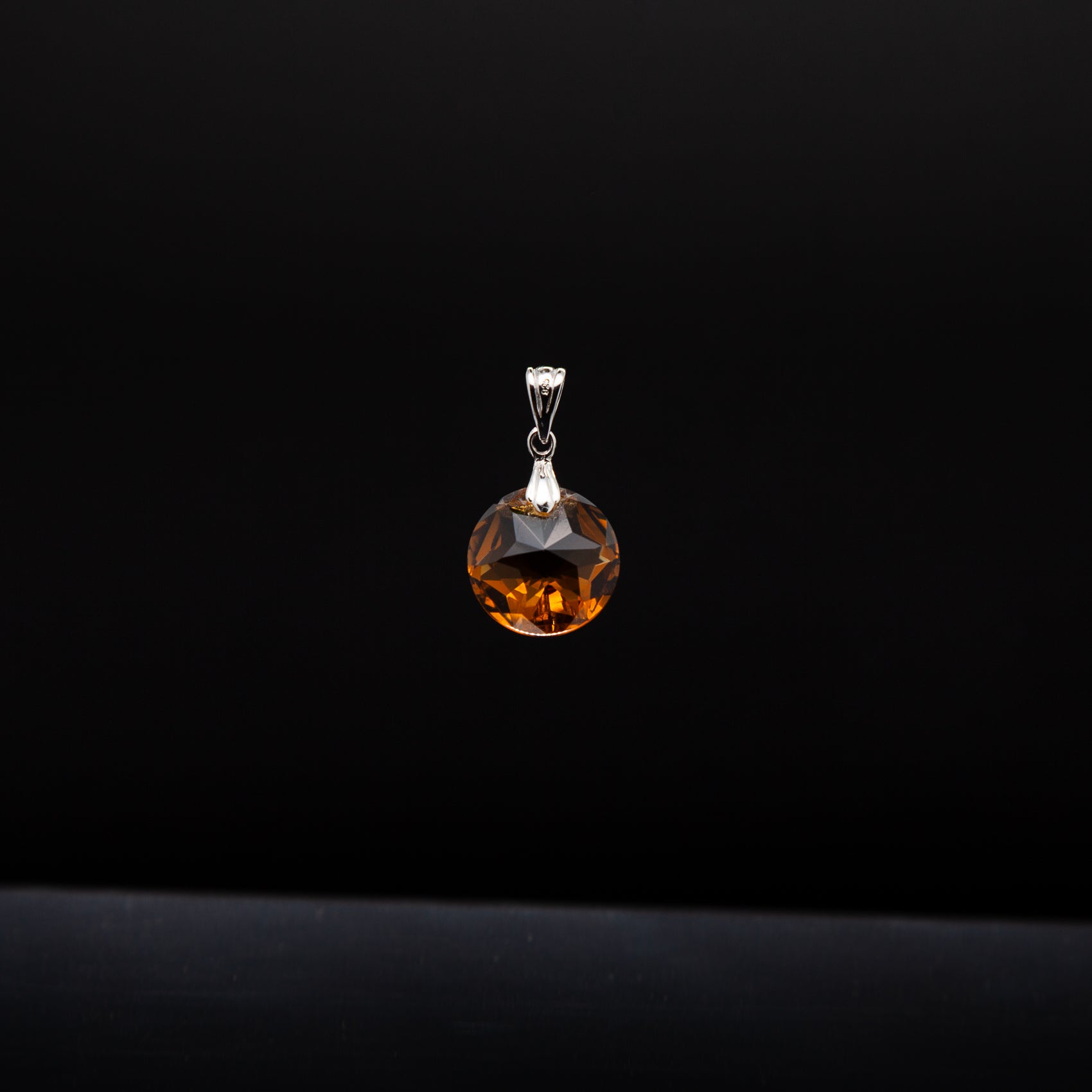 Smoky Quartz Coin Pendant | 14mm | Capture the Essence of Earthy Elegance