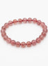 8mm Round Beads | Strawberry Quartz Gemstone Bracelet