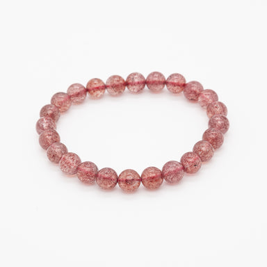 8mm Round Beads | Strawberry Quartz Gemstone Bracelet