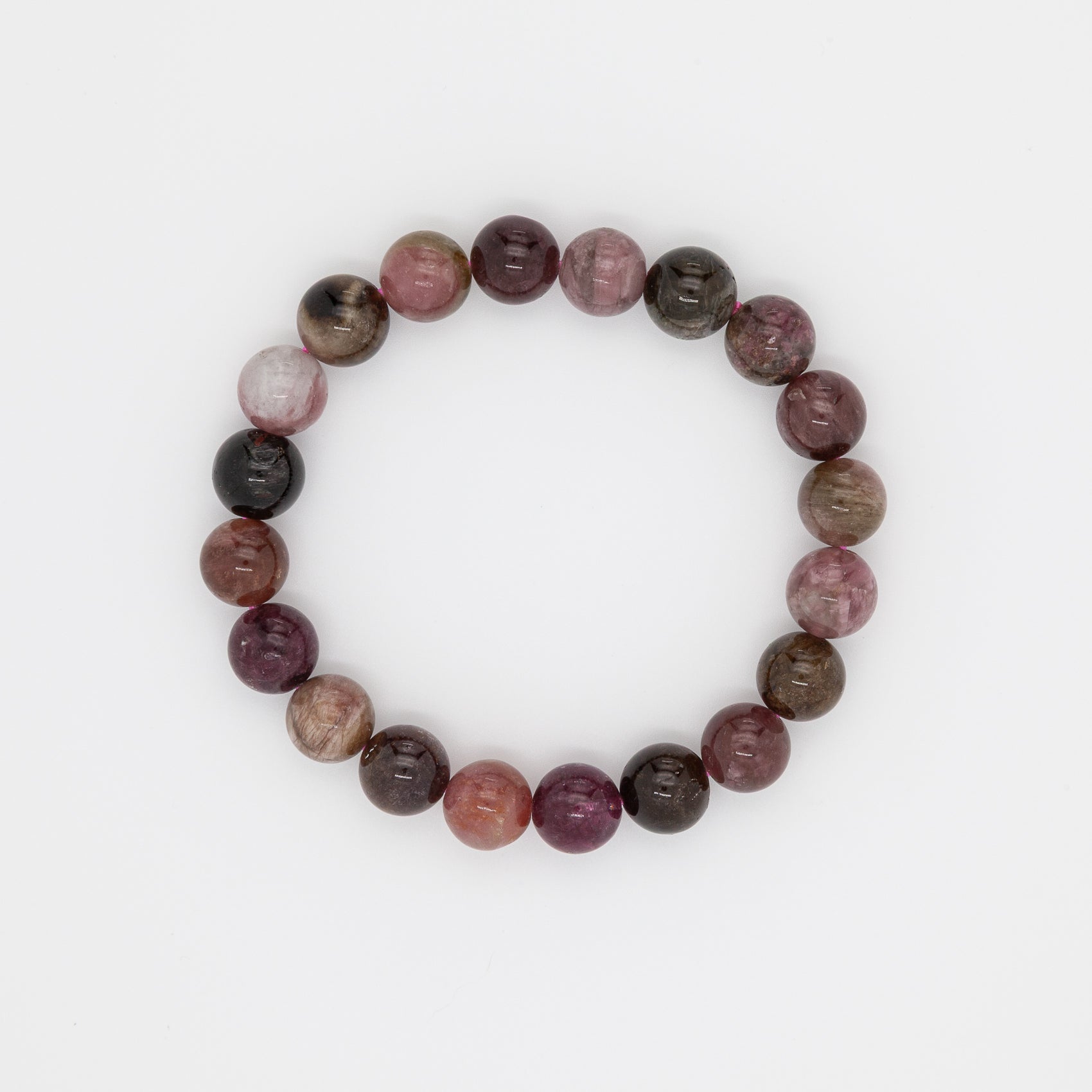 9mm Round Tourmaline Bead Bracelet | Stretch Design