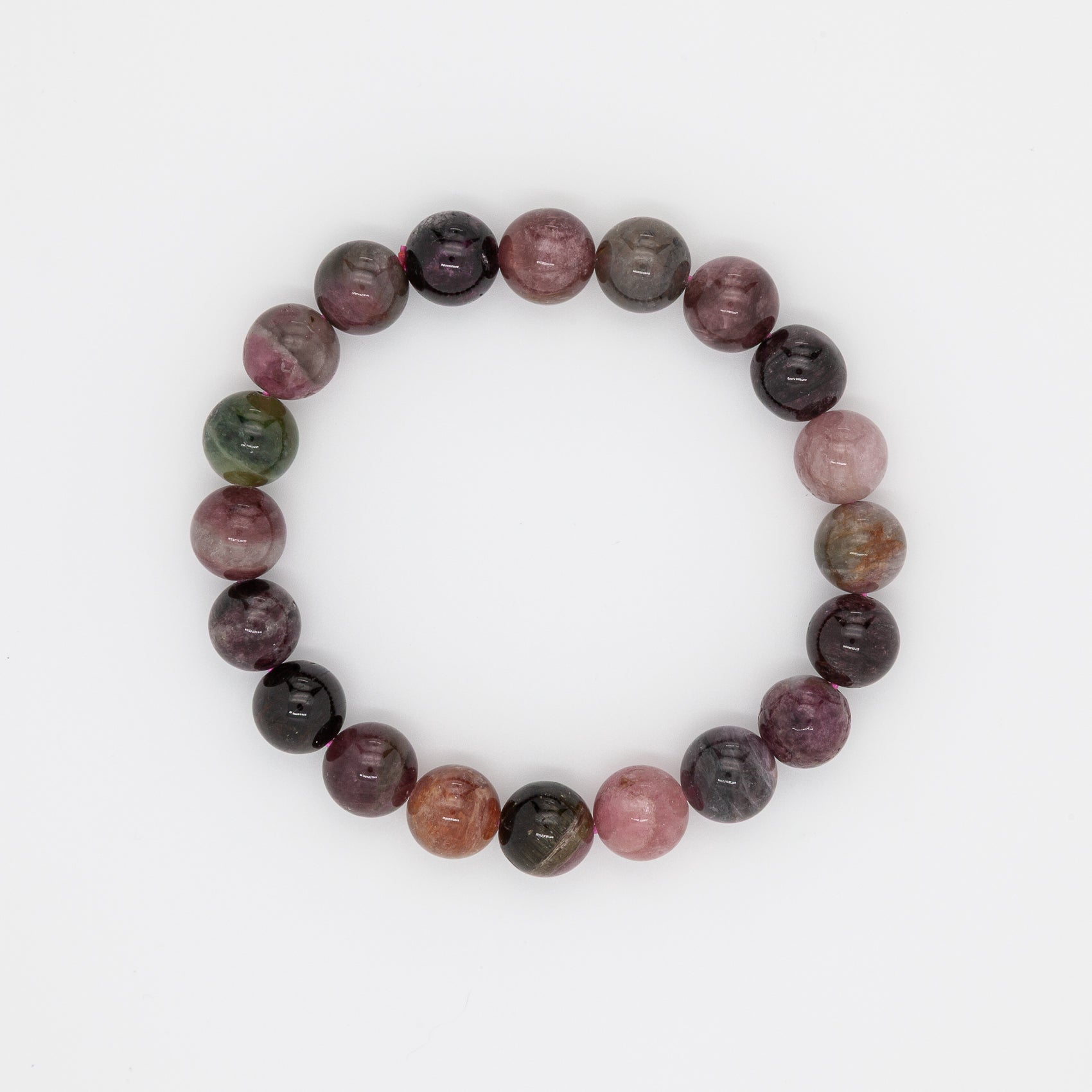 9mm Round Tourmaline Bead Bracelet | Stretch Design