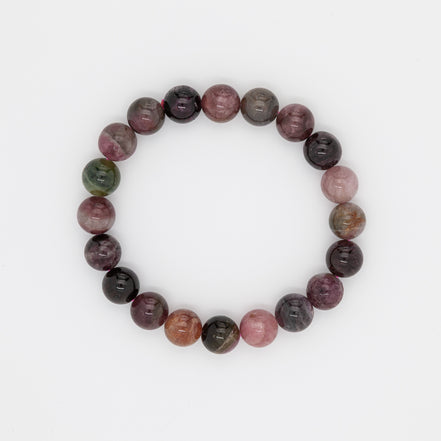 9mm Round Tourmaline Bead Bracelet | Stretch Design