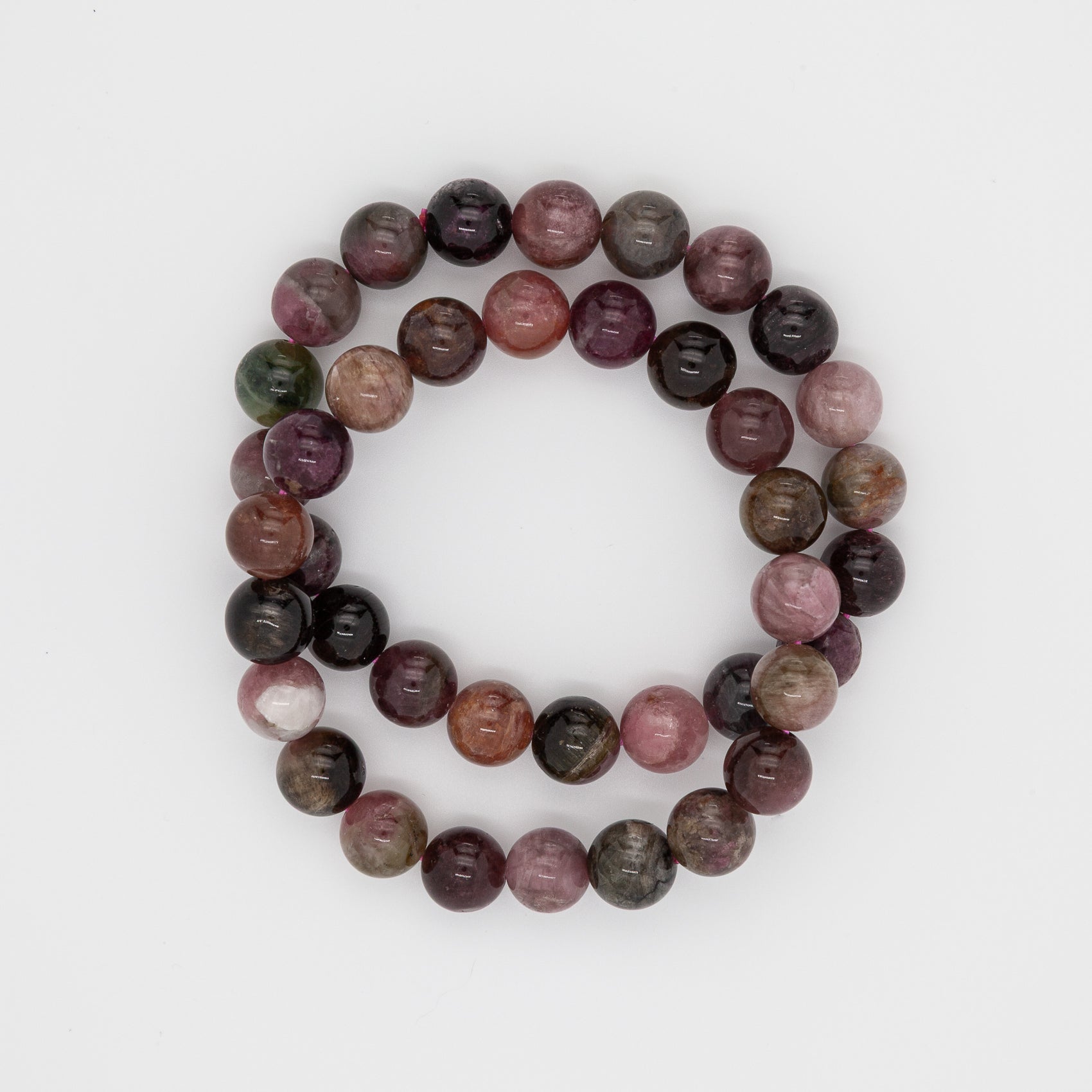 9mm Round Tourmaline Bead Bracelet | Stretch Design