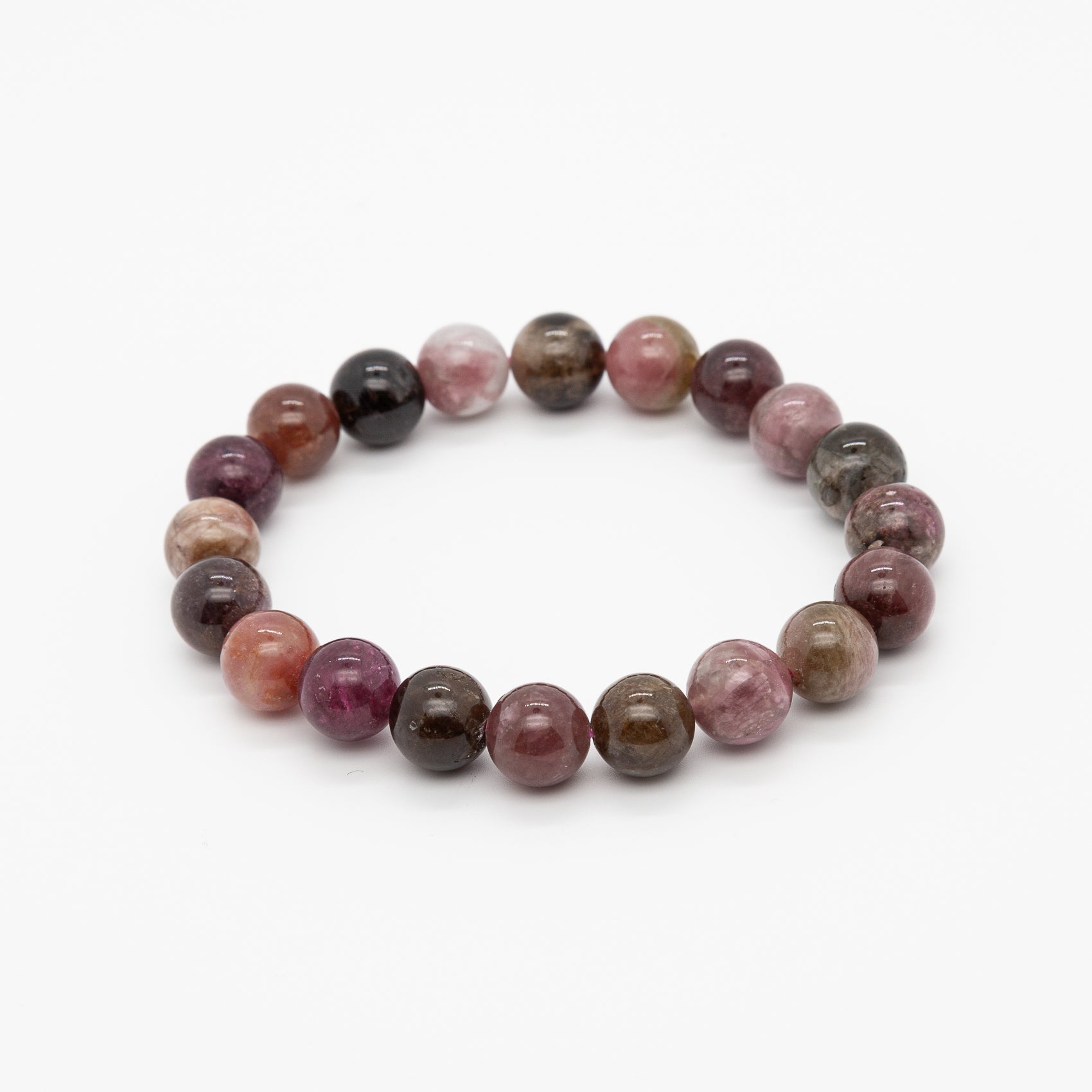9mm Round Tourmaline Bead Bracelet | Stretch Design