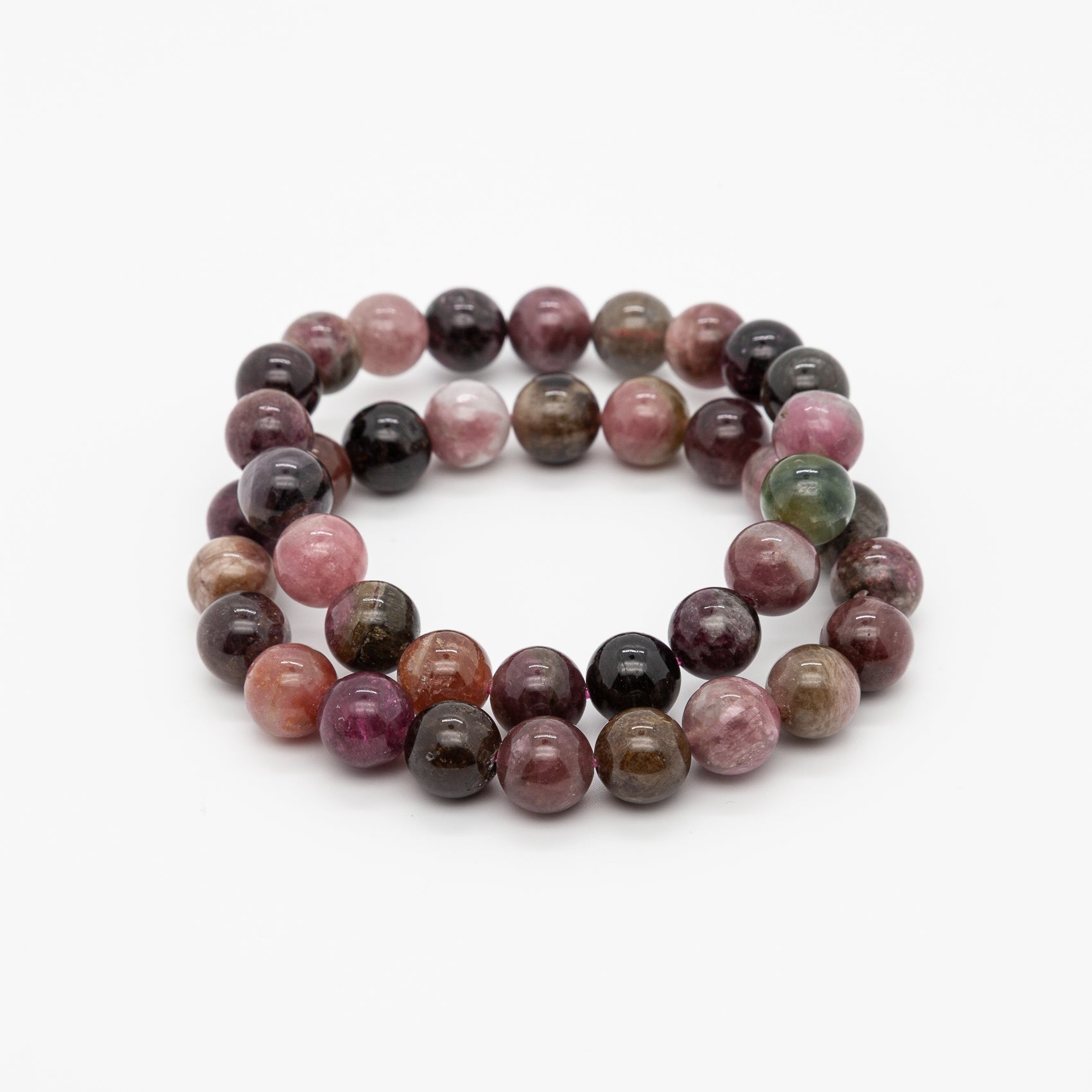 9mm Round Tourmaline Bead Bracelet | Stretch Design