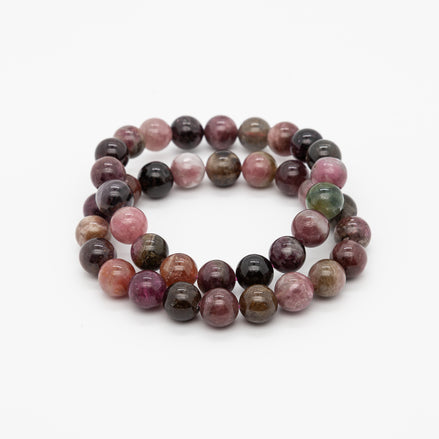 9mm Round Tourmaline Bead Bracelet | Stretch Design