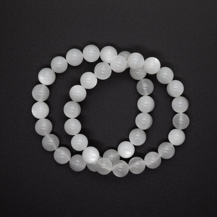 A Whisper of Moonlight | Our 10mm White Moonstone Bracelet