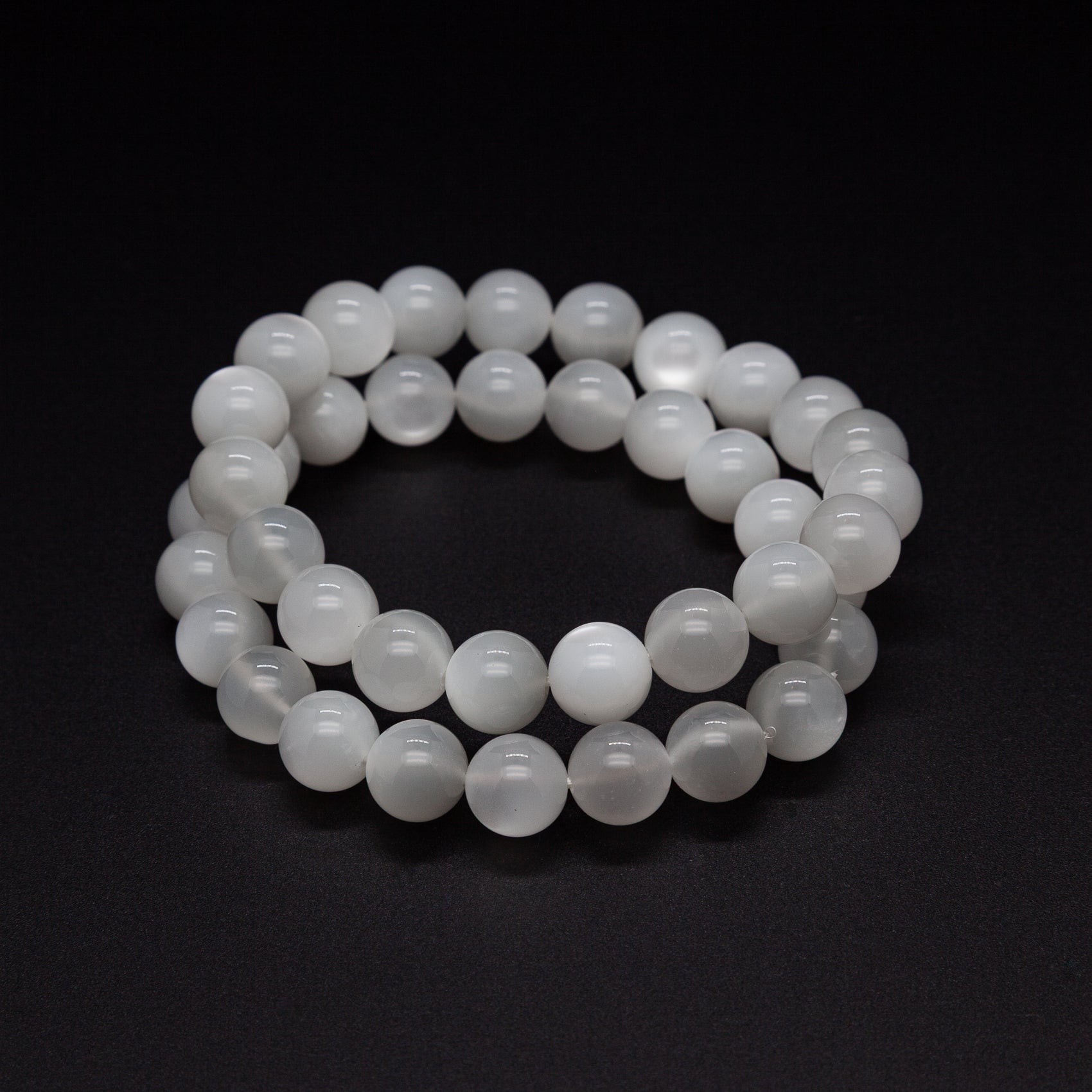 A Whisper of Moonlight | Our 10mm White Moonstone Bracelet