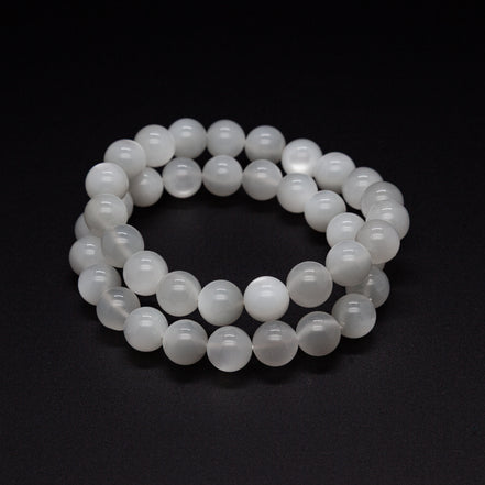 A Whisper of Moonlight | Our 10mm White Moonstone Bracelet