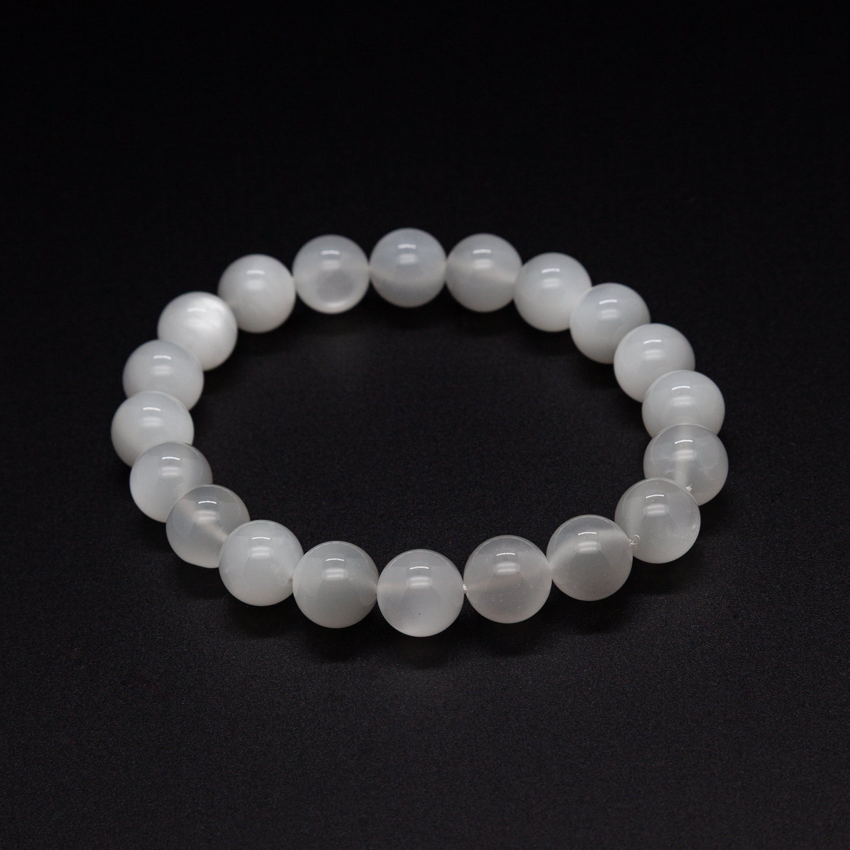 A Whisper of Moonlight | Our 10mm White Moonstone Bracelet