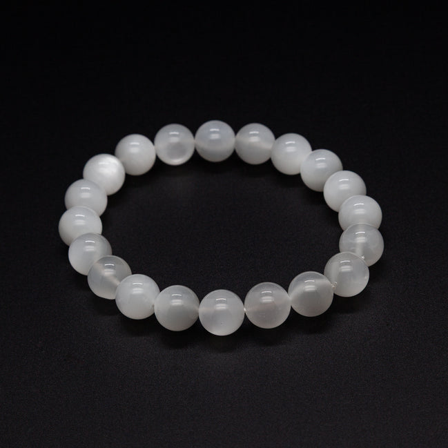A Whisper of Moonlight | Our 10mm White Moonstone Bracelet