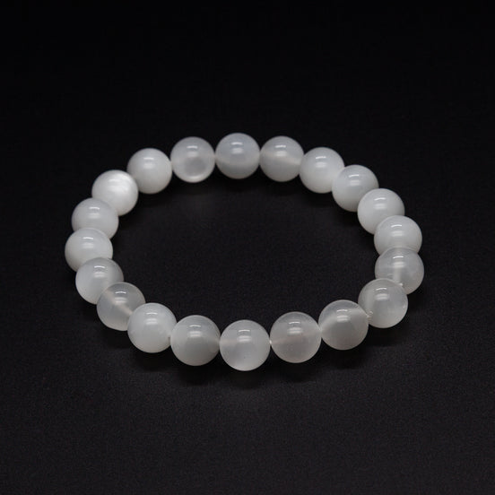 A Whisper of Moonlight | Our 10mm White Moonstone Bracelet