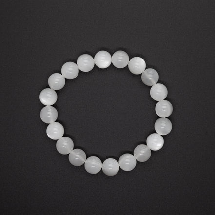 A Whisper of Moonlight | Our 10mm White Moonstone Bracelet